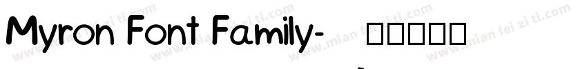 Myron Font Family字体转换